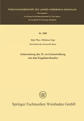 Vogt |  Untersuchung der 21-cm Linienstrahlung von drei Kugelsternhaufen | Buch |  Sack Fachmedien