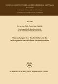 Friedrich |  Friedrich, M: Untersuchungen über das Verhalten und die Wirk | Buch |  Sack Fachmedien