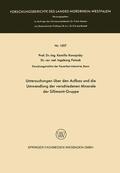 Konopicky |  Konopicky, K: Untersuchungen über den Aufbau und die Umwandl | Buch |  Sack Fachmedien