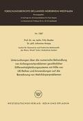 Reutter / Knapp |  Knapp, J: Untersuchungen über die numerische Behandlung von | Buch |  Sack Fachmedien