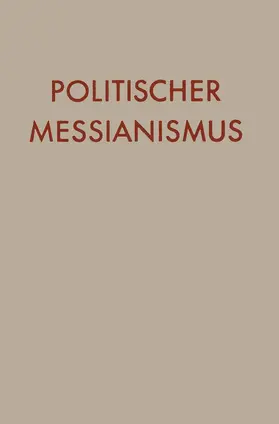 ?almôn | Politischer Messianismus | Buch | 978-3-663-06646-0 | www.sack.de