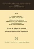 Fuchs / Glaser |  Glaser, F: Zur Frage der Schwelung von Steinkohlen und der M | Buch |  Sack Fachmedien