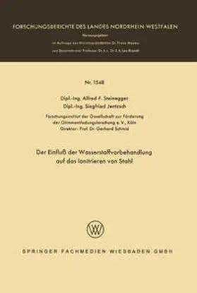 Steinegger |  Der Einfluß der Wasserstoffvorbehandlung auf das Ionitrieren von Stahl | eBook | Sack Fachmedien