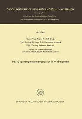 Block |  Der Gegenstromwärmeaustausch in Wirbelbetten | eBook | Sack Fachmedien