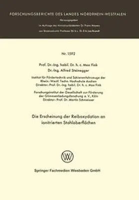Fink | Die Erscheinung der Reiboxydation an ionitrierten Stahloberflächen | E-Book | www.sack.de