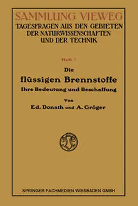 Donath | Die Flüssigen Brennstoffe | E-Book | www.sack.de
