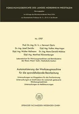 Opitz / Derichs / Meyringer | Automatisierung der Werkzeugmaschine für die spanabhebende Bearbeitung | E-Book | sack.de
