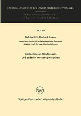 Wode |  Bedienteile an Handpressen und anderen Werkzeugmaschinen | eBook | Sack Fachmedien