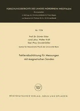 Ecker |  Fehlerabschätzung für Messungen mit magnetischen Sonden | eBook | Sack Fachmedien