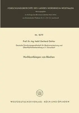 Oehler |  Hochkantbiegen von Blechen | eBook | Sack Fachmedien