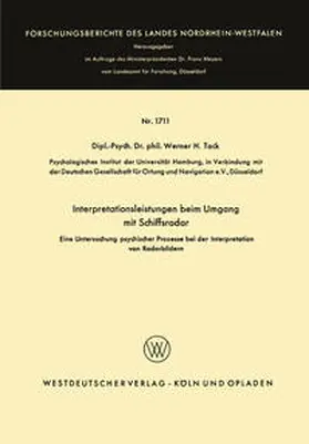 Tack | Interpretationsleistungen beim Umgang mit Schiffsradar | E-Book | www.sack.de