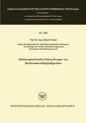 Pestel | Strömungstechnische Untersuchungen von Staubniederschlagsmeßgeräten | E-Book | www.sack.de