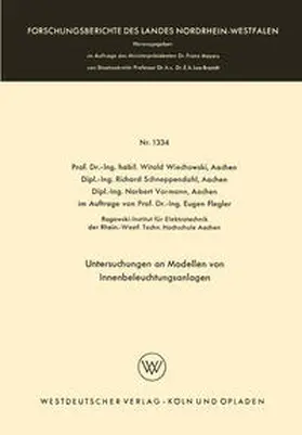 Wiechowski | Untersuchungen an Modellen von Innenbeleuchtungsanlagen | E-Book | www.sack.de