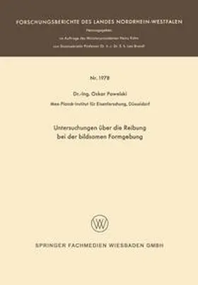 Pawelski | Untersuchungen über die Reibung bei der bildsamen Formgebung | E-Book | www.sack.de
