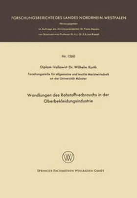 Kurth | Wandlungen des Rohstoffverbrauchs in der Oberbekleidungsindustrie | E-Book | www.sack.de