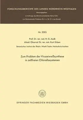 Aach | Zum Problem der Viruseiweißsynthese in zellfreien Chlorellasystemen | E-Book | www.sack.de