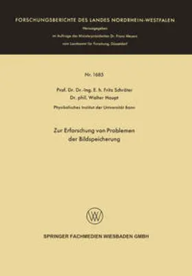 Schröter | Zur Erforschung von Problemen der Bildspeicherung | E-Book | www.sack.de