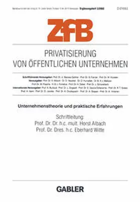 Albach / Witte | Privatisierung von öffentlichen Unternehmen | E-Book | sack.de