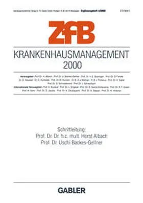 Albach / Backes-Gellner |  Krankenhausmanagement 2000 | eBook | Sack Fachmedien