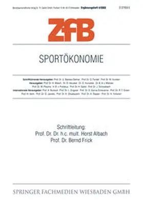 Albach / Frick |  Sportökonomie | eBook | Sack Fachmedien