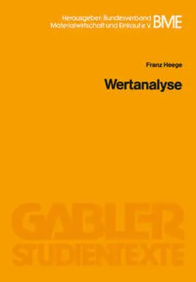 Heege |  Wertanalyse | eBook | Sack Fachmedien