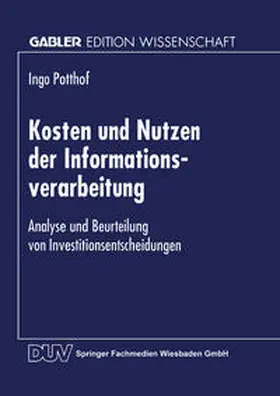 Kosten und Nutzen der Informationsverarbeitung | E-Book | www.sack.de