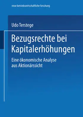 Terstege |  Bezugsrechte bei Kapitalerhöhungen | eBook | Sack Fachmedien