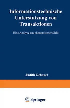  Informationstechnische Unterstützung von Transaktionen | eBook | Sack Fachmedien