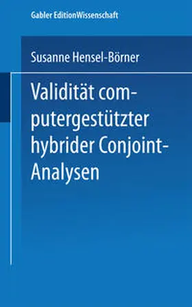 Hensel-Börner | Validität computergestützter hybrider Conjoint-Analysen | E-Book | www.sack.de