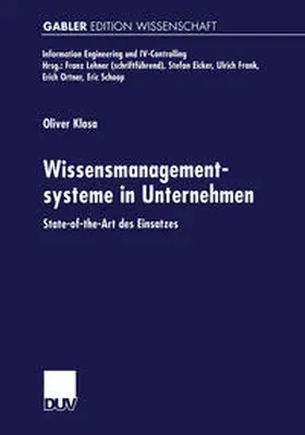 Klosa |  Wissensmanagementsysteme in Unternehmen | eBook | Sack Fachmedien