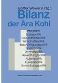 Wewer |  Bilanz der Ära Kohl | Buch |  Sack Fachmedien