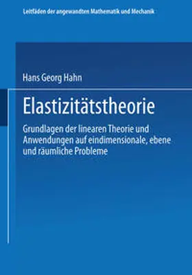 Hahn |  Elastizitätstheorie | eBook | Sack Fachmedien