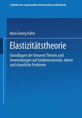 Hahn |  Elastizitätstheorie | Buch |  Sack Fachmedien