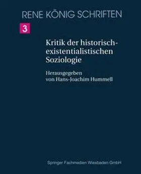 König / Hummell |  Kritik der historischexistenzialistischen Soziologie | eBook | Sack Fachmedien