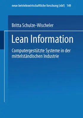 Schulze-Wischeler | Lean Information | E-Book | www.sack.de