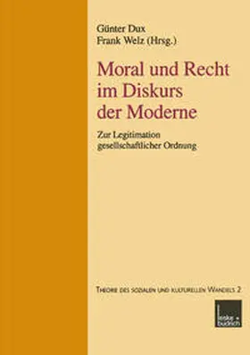 Dux / Welz | Moral und Recht im Diskurs der Moderne | E-Book | www.sack.de