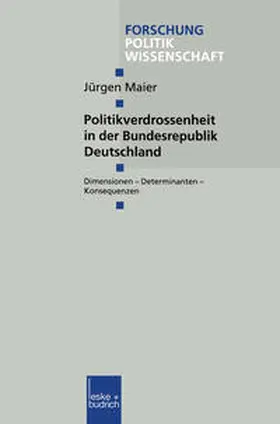 Maier |  Politikverdrossenheit in der Bundesrepublik Deutschland | eBook | Sack Fachmedien