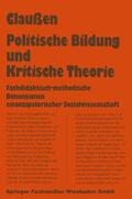 Claußen |  Politische Bildung und Kritische Theorie | Buch |  Sack Fachmedien