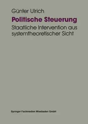 Politische Steuerung | Buch | 978-3-663-11092-7 | www.sack.de