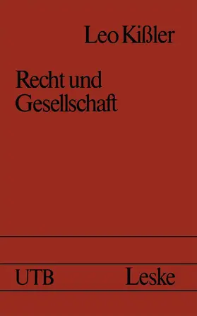 Recht und Gesellschaft | Buch | 978-3-663-11249-5 | www.sack.de
