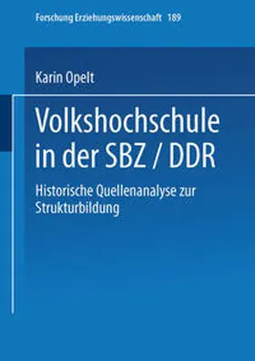 Opelt | Volkshochschule in der SBZ/DDR | E-Book | www.sack.de