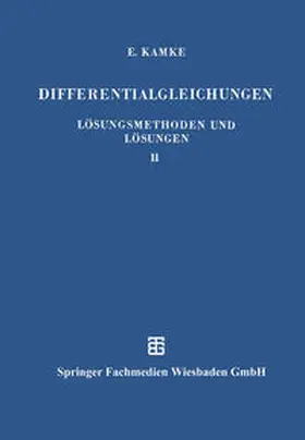  Differentialgleichungen Lösungsmethoden und Lösungen | eBook | Sack Fachmedien