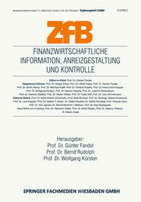 Fandel / Rudolph / Kürsten | Finanzwirtschaftliche Information, Anreizgestaltung und Kontrolle | E-Book | sack.de