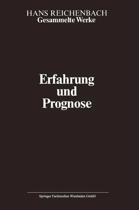 Reichenbach / Kamlah |  Erfahrung und Prognose | Buch |  Sack Fachmedien