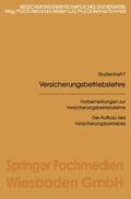 Müller-Lutz |  Müller-Lutz, H: Vorbemerkungen zur Versicherungsbetriebslehr | Buch |  Sack Fachmedien