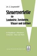 Langmandel |  Langmandel, L: Steuervorteile für Landwirte, Forstwirte, Win | Buch |  Sack Fachmedien