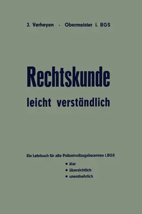 Verheyen | Rechtskunde — leicht verständlich | Buch | 978-3-663-12562-4 | www.sack.de