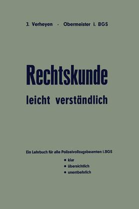 Verheyen | Rechtskunde ¿ leicht verständlich | Buch | sack.de