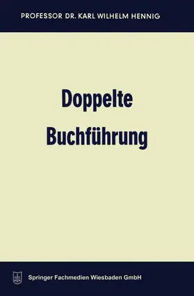 Hennig |  Doppelte Buchführung | Buch |  Sack Fachmedien