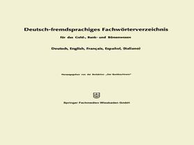 Deutsch-fremdsprachiges Fachwörterverzeichnis für das Geld-, Bank- und Börsenwesen | Buch | sack.de